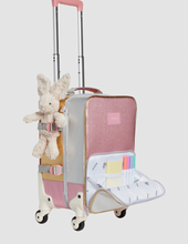 Load image into Gallery viewer, State Bags Metallic Mini Logan Suitcase Pink/Silver
