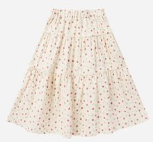 Load image into Gallery viewer, Rylee +  Cru Tiered Midi Skirt Strawberry Fields
