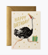 Load image into Gallery viewer, Rifle Paper Co. Ostrich Birthday Card
