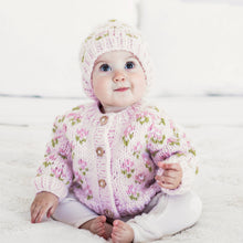 Load image into Gallery viewer, Huggalugs Bitty Blooms Blush Cardigan Sweater for Baby &amp; Toddler Size 0-6m
