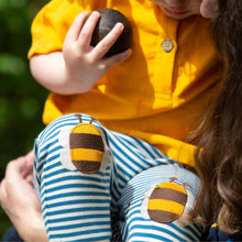 Load image into Gallery viewer, Little Green Radicals Bees Knees Patch Striped Joggers

