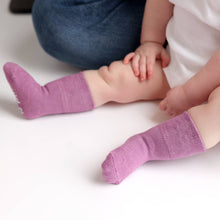 Load image into Gallery viewer, Squid Socks Orchid - Non-Slip Baby Socks in Lilac, Lavender, Plum Colors
