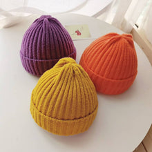 Load image into Gallery viewer, Little Trendy Solid Color Parent-Child Knitted Warm Hat Family Beanies
