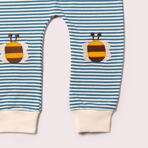 Little Green Radicals Bees Knees Patch Striped Joggers