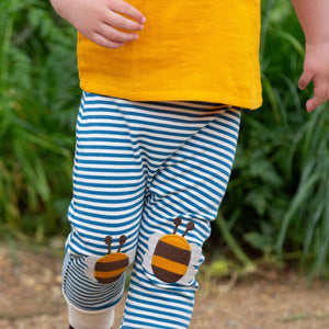 Little Green Radicals Bees Knees Patch Striped Joggers