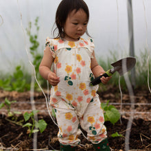 Load image into Gallery viewer, Little Green Radicals Flora Frill Summer Romper
