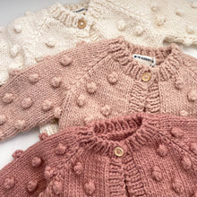 Load image into Gallery viewer, The Blueberry Hill Popcorn Cardigan in Blush
