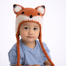 Load image into Gallery viewer, Huggalugs Fox Earflap Beanie Hat for Baby &amp; Kids
