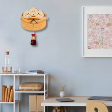 Load image into Gallery viewer, Popclox Dumplings Pendulum Clock - Wood
