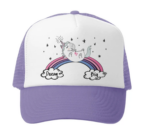 Dream Big Trucker Hat Lavender/White Size 18m-5y