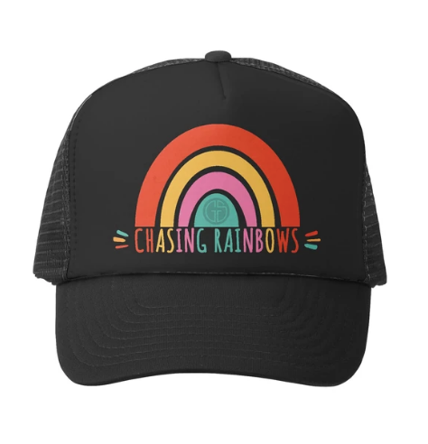 Chasing Rainbows Trucker Hat Black/Black