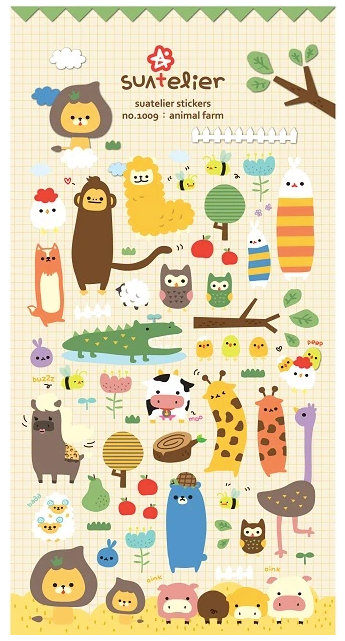 Suatelier Animal Farm Puffy Sticker