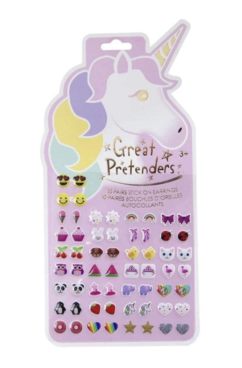 Great Pretenders Unicorn Sticker Earrings 6-Pack
