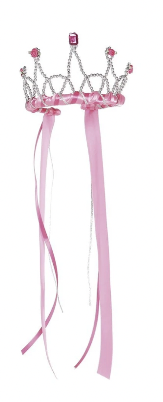 Great Pretenders Dark Pink Ribbon Tiara
