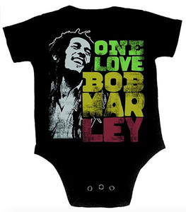 Bob Marley Smile Love Onesie Black size 6 Months