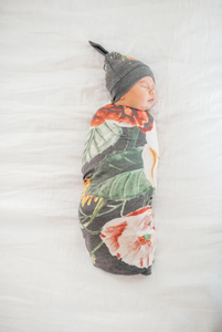 Copper Pearl Raven Swaddle Blanket