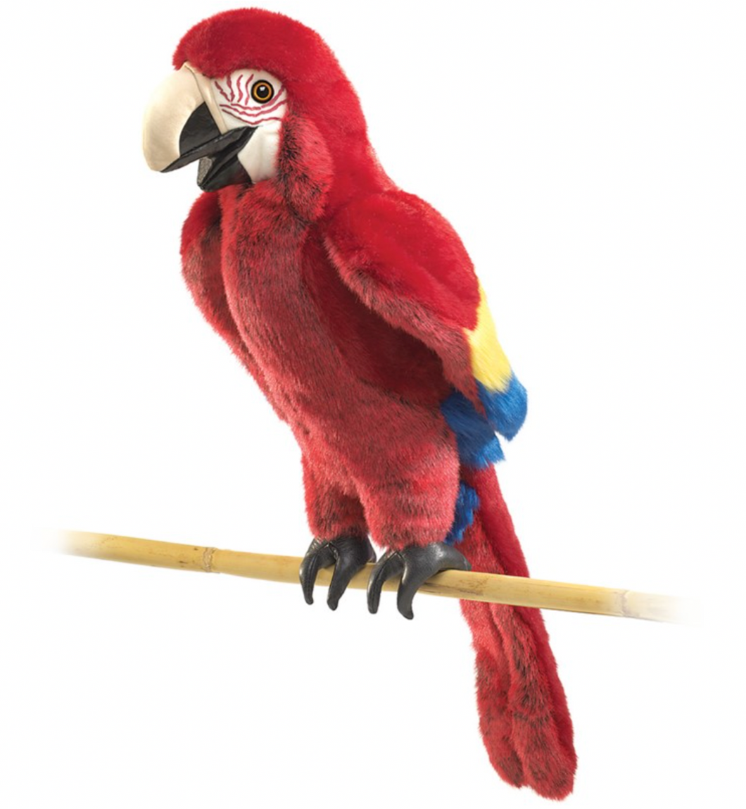 Folkmanis Scarlet Macaw Puppet