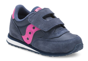 Saucony Jazz Hook & Loop Sneaker Navy/Pink