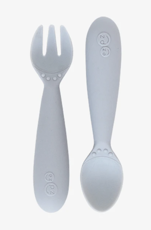 ezpz Mini Utensils Pewter