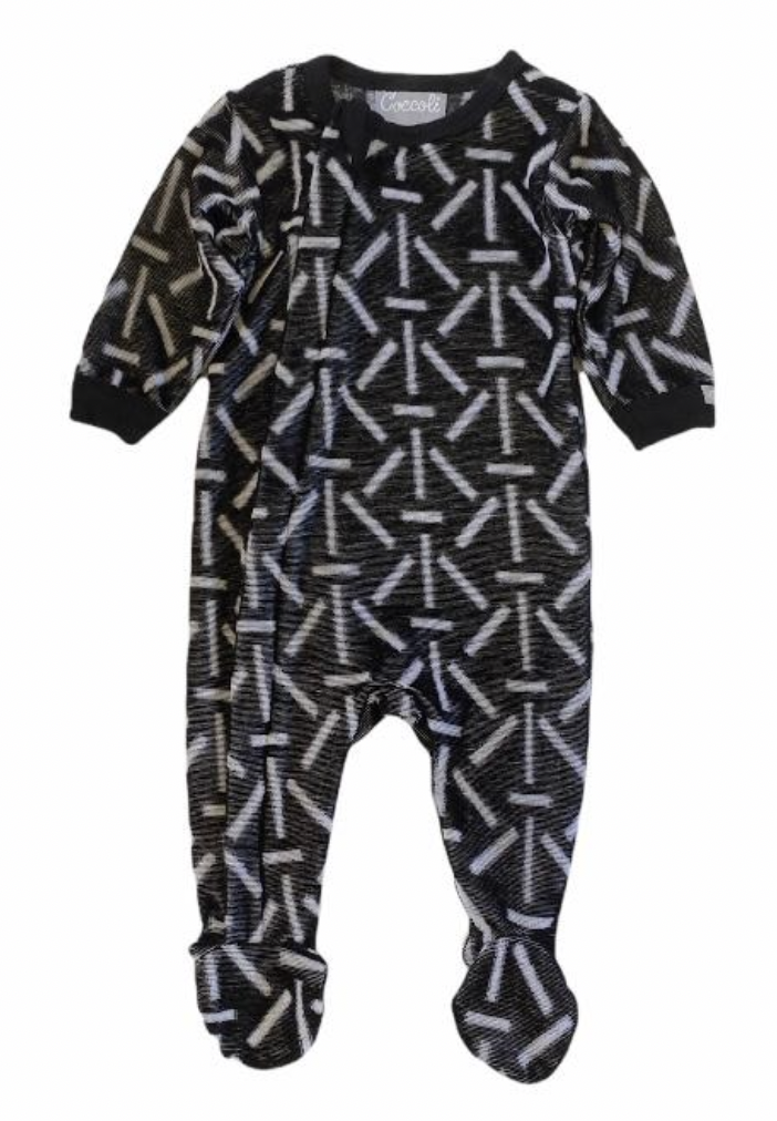 Coccoli Meadow Velour Zipper Footie