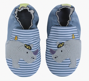 Robeez Rudi Blue Soft Sole Shoe Size 0-6 Months