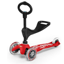 Load image into Gallery viewer, Micro Kickboard Mini 3 In 1 Deluxe Scooter Red 1-5yrs
