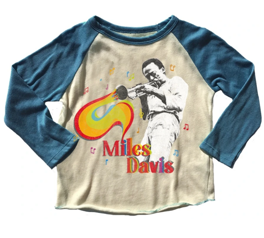 Rowdy Sprout Miles Davis Raglan Tee Size 6 Years
