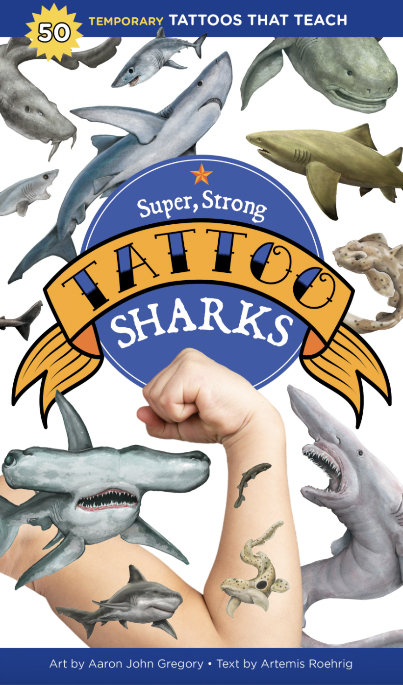 Super Strong Sharks Temporary Tattoos
