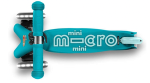 Micro Kickboard Mini Deluxe LED Aqua