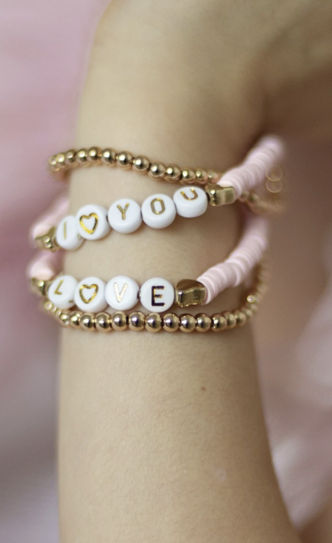 Great Pretenders Pink Love Bracelet 4pc