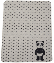 Load image into Gallery viewer, David Fussenegger Baby Blanket Panda In Diaper Off White/Black
