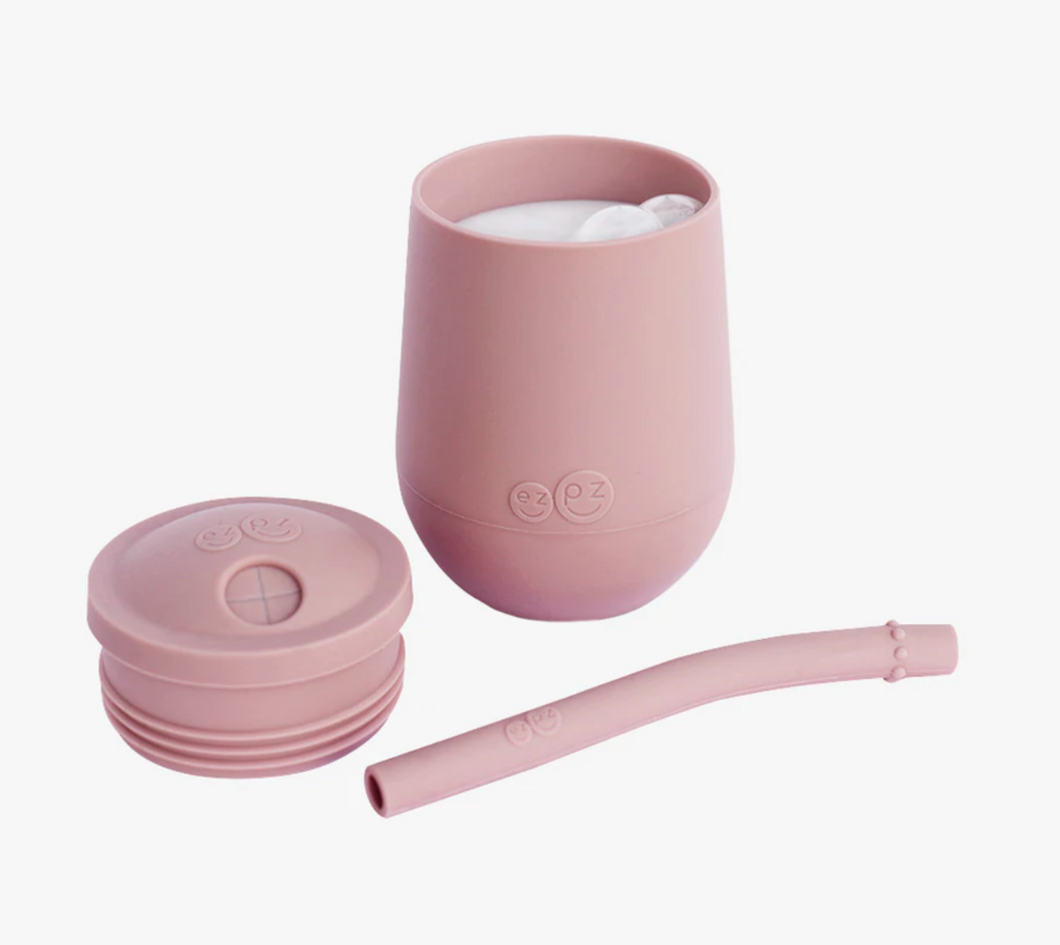 ezpz Mini Cup + Straw Training System Blush