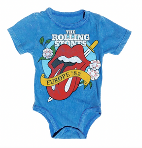 Rowdy Sprout The Rolling Stones Onesie Bluebird Size 6-12 Months