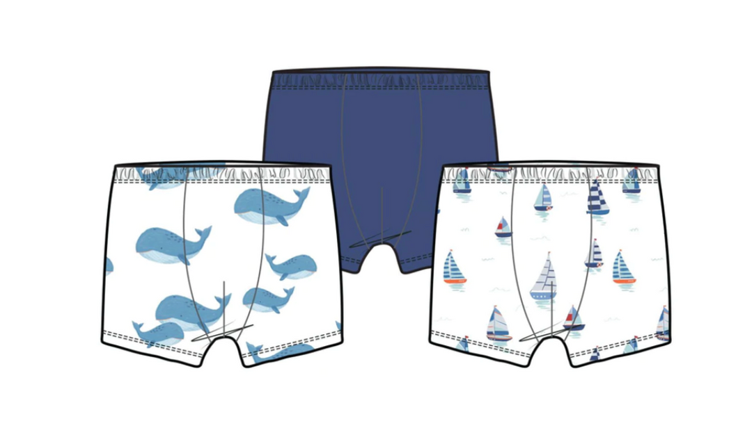 Angel Dear 3 Pack Boxer Brief Nautical Size 6-8y
