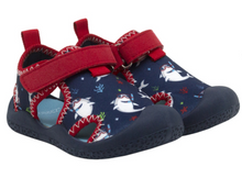 Load image into Gallery viewer, Robeez Shark Bite Water Shoes Navy Size 10 Toddler

