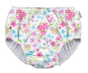 Green Sprouts Swim Diaper White Flower Bouquet Size 18 Months