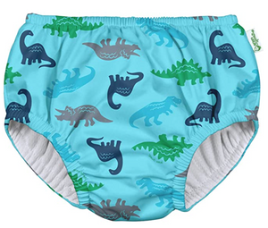 Green Sprouts Swim Diaper Aqua Simple Dino Size 12m