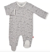 Load image into Gallery viewer, Magnetic Me Baa Baa Baby Modal Magnetic Footie Gray Size 3-6m
