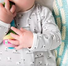 Load image into Gallery viewer, Magnetic Me Baa Baa Baby Modal Magnetic Footie Gray Size 3-6m

