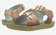 Load image into Gallery viewer, Salt Water Surfer Sandal Rose Gold Size 7 Toddler
