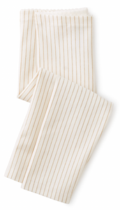 Tea Collection Sparkle Stripe Capri Leggings Chalk Size 7 Years