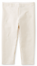 Load image into Gallery viewer, Tea Collection Sparkle Stripe Capri Leggings Chalk Size 7 Years
