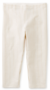 Tea Collection Sparkle Stripe Capri Leggings Chalk Size 7 Years
