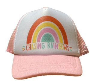 Chasing Rainbows Pink/White Trucker Hat