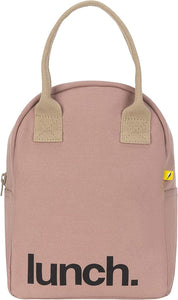 Fluf Zipper Lunch Bag Organic Mauve