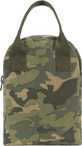 Fluf Zipper Lunch Bag Organic Camo