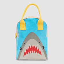 Load image into Gallery viewer, Fluf Zipper Lunch Bag Organic Shark

