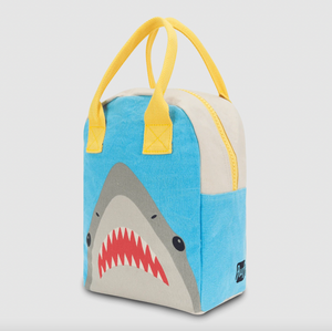 Fluf Zipper Lunch Bag Organic Shark