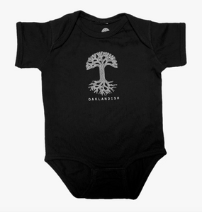 Infant Oaklandish Classic Logo Black Onesie