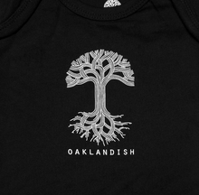 Load image into Gallery viewer, Infant Oaklandish Classic Logo Black Onesie
